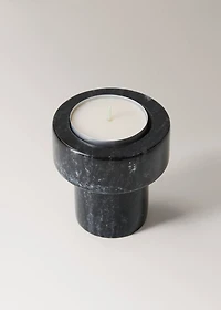 Tall reversible marble candlestick