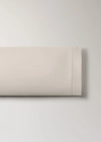 500-thread count cotton percale pillowcase with rounded piping detail 45x110 cm
