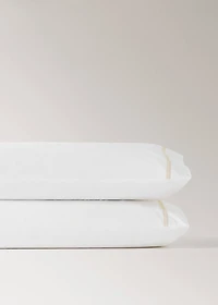 Two 200-thread count percale cotton pillowcases 50x75cm