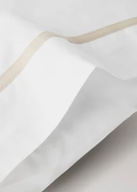 Two 200-thread count percale cotton pillowcases 50x75cm
