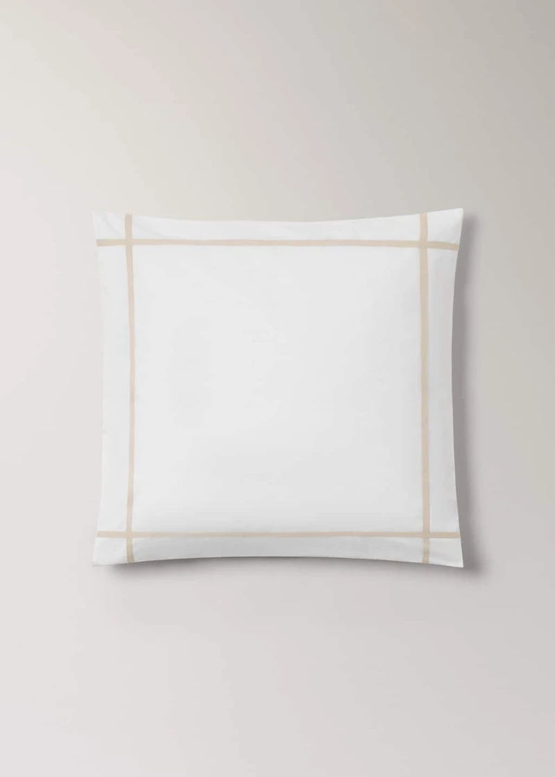 Two 200-thread count percale cotton pillowcases 60x60 cm