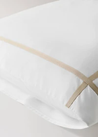Two 200-thread count percale cotton pillowcases 60x60 cm