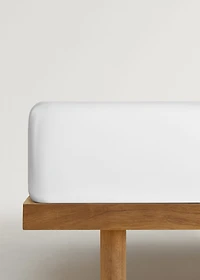 500-thread cotton percale fitted sheet for 90 cm bed
