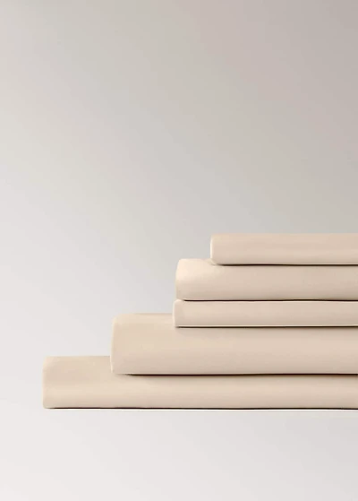 600-thread washed cotton fitted sheet for cm bed