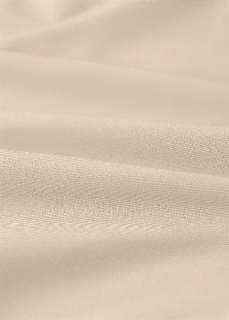 600-thread washed cotton fitted sheet for 150/160 cm bed