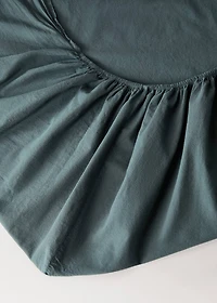 Washed cotton fitted sheet for cm bed