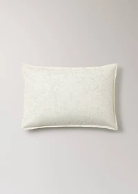 Cotton canvas floral-print cushion cover 40x60 cm