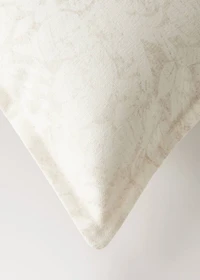 Cotton canvas floral-print cushion cover 40x60 cm
