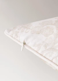 Floral-print cotton cushion cover 45x45cm