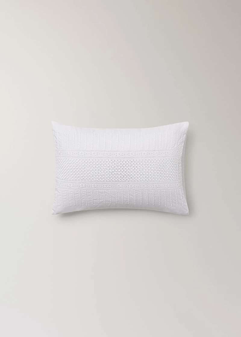 Children's cotton cushion cover with embroidered details 20x30 cm