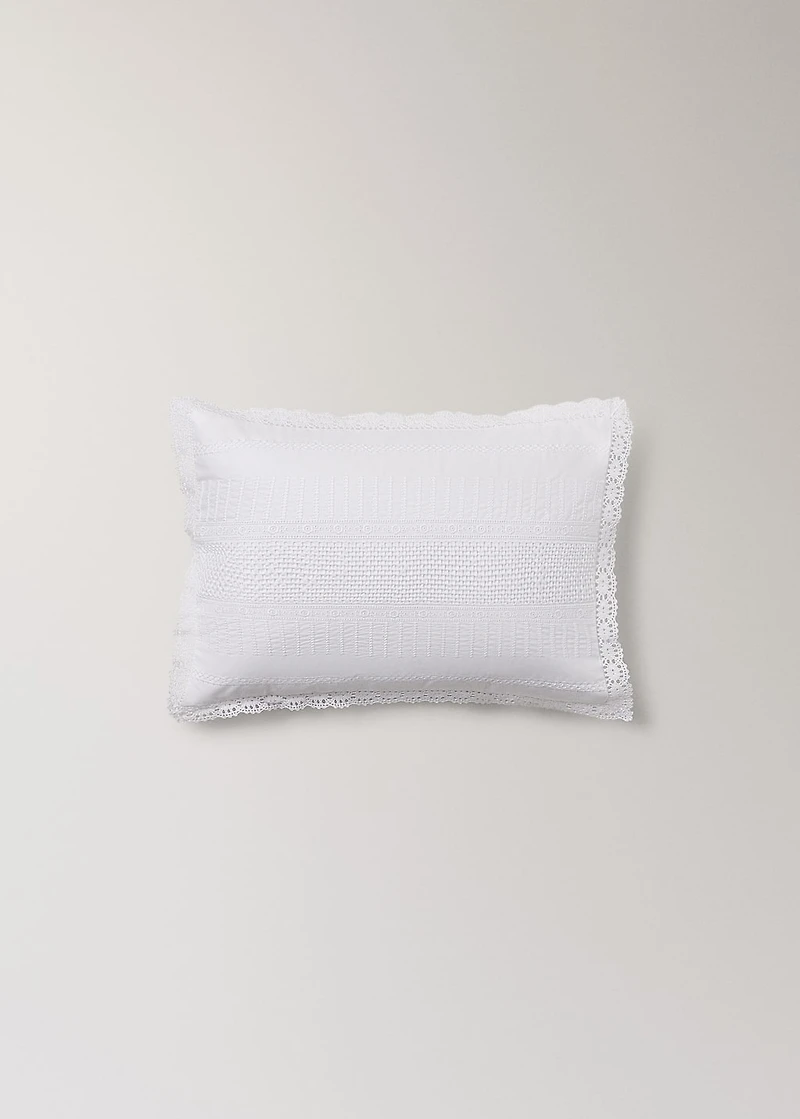 Children's embroidered cotton cushion cover 30x40 cm