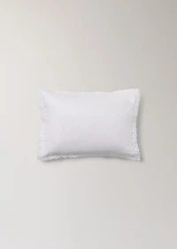 Children's embroidered cotton cushion cover 30x40 cm