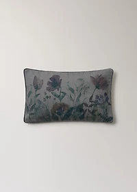 Linen floral-print cushion cover 30x50 cm