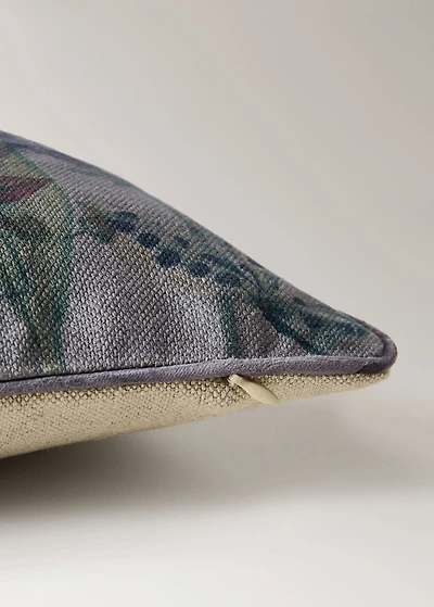 Linen floral-print cushion cover 30x50 cm
