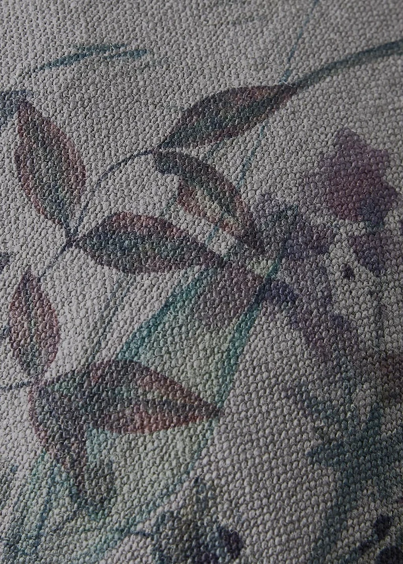 Linen floral-print cushion cover 30x50 cm