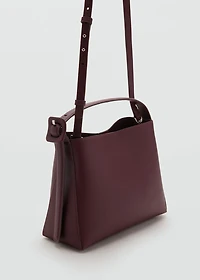 Mini shopper bag with buckle