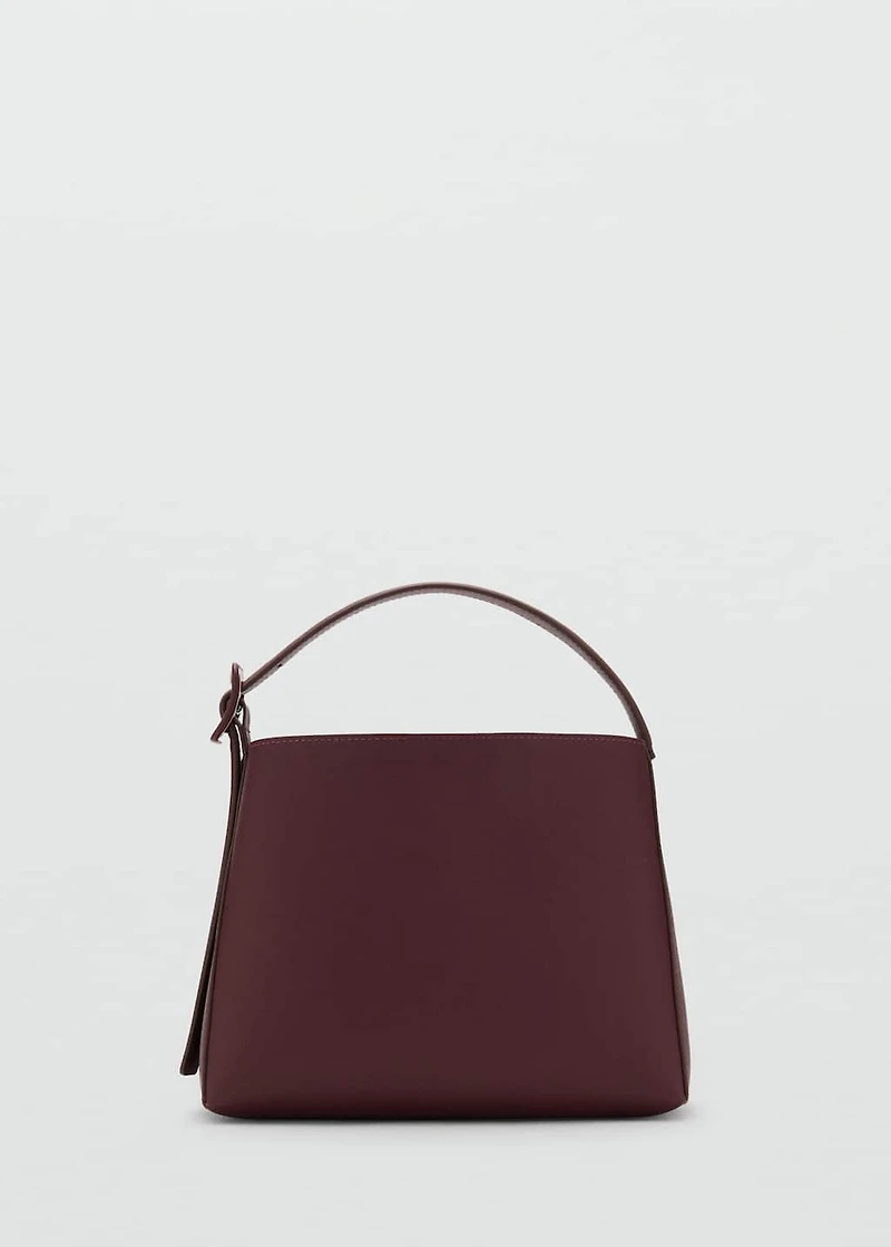 Mini shopper bag with buckle