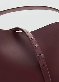 Mini shopper bag with buckle
