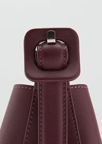 Mini shopper bag with buckle