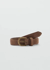 Suede leather belt