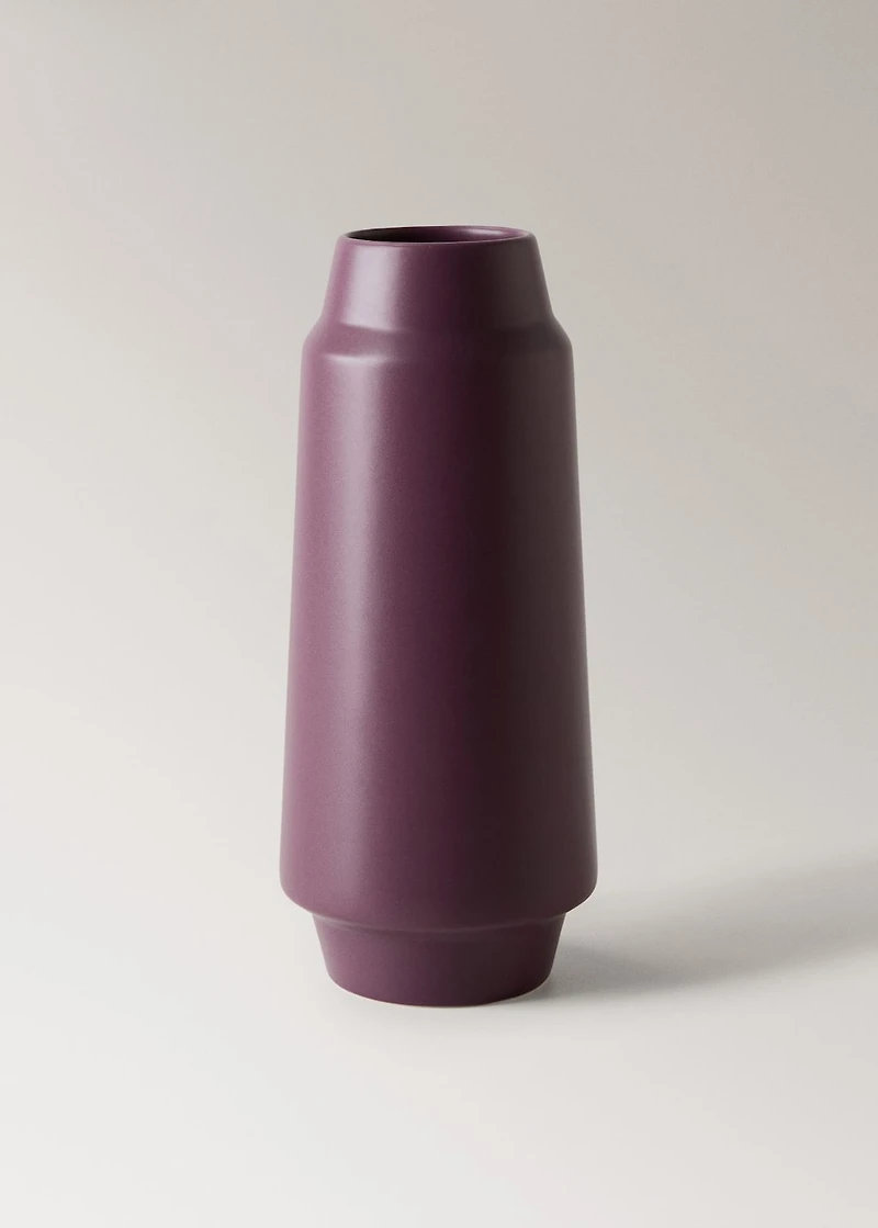 Conical-shaped earthenware vase