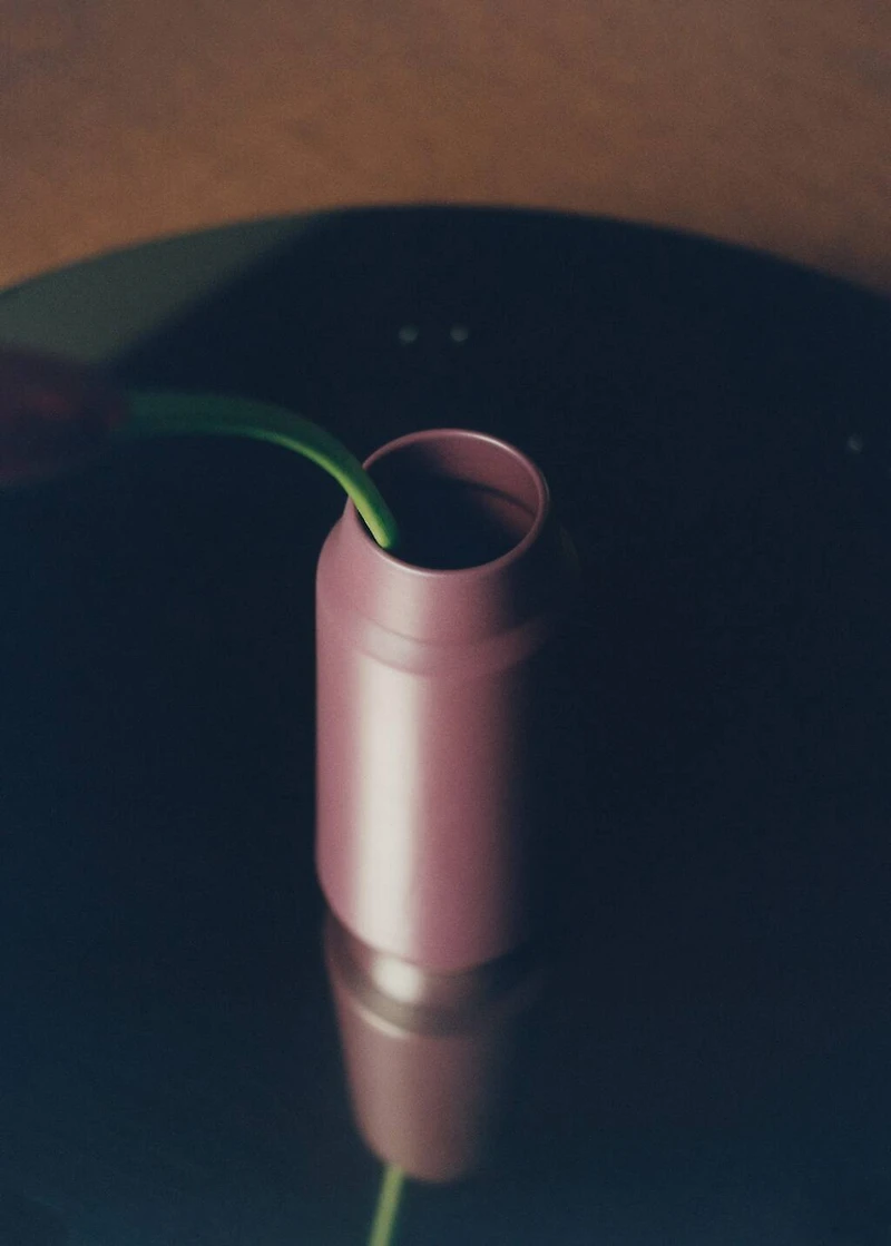 Conical-shaped earthenware vase