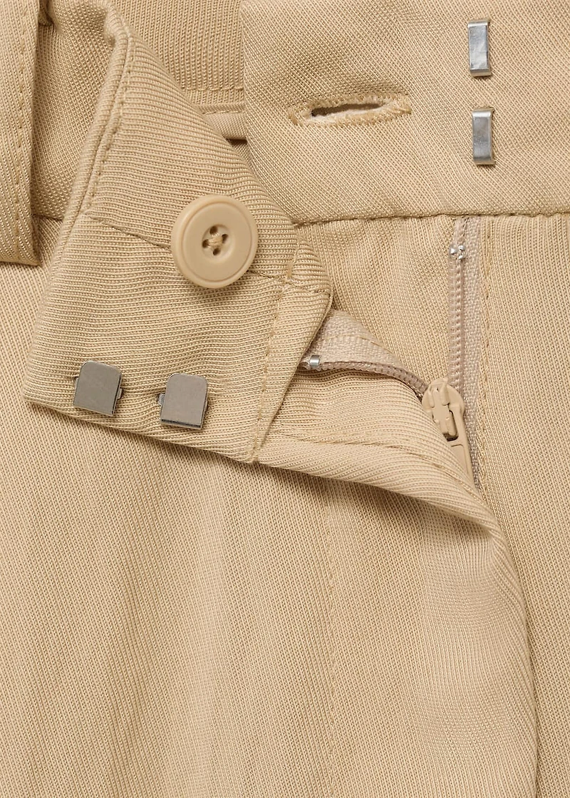 Straight mid-rise suit pants
