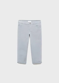 Turned-up straight jeans
