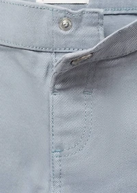 Turned-up straight jeans