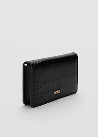 Coco leather effect wallet