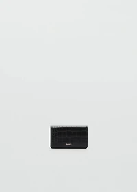 Coco leather effect wallet