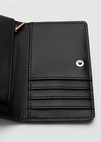 Coco leather effect wallet