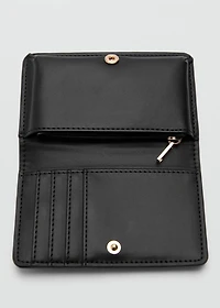 Coco leather effect wallet