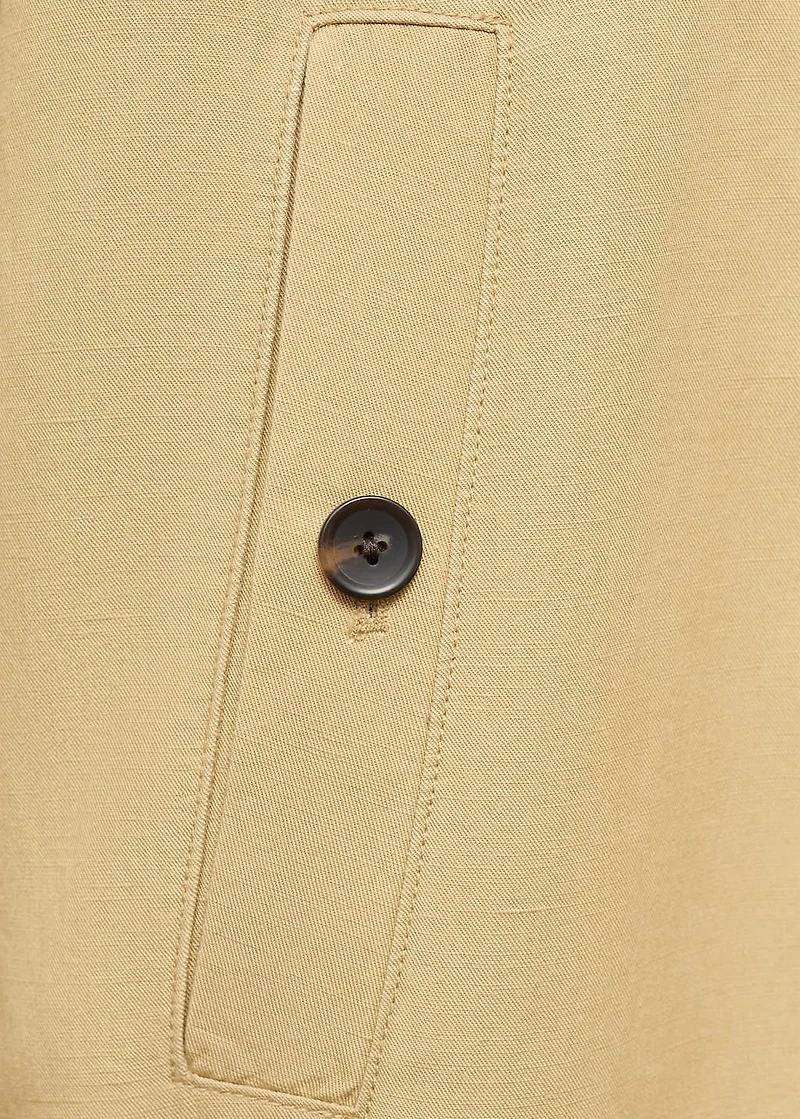 Zipper linen jacket