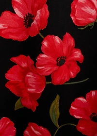 Floral-print flared skirt