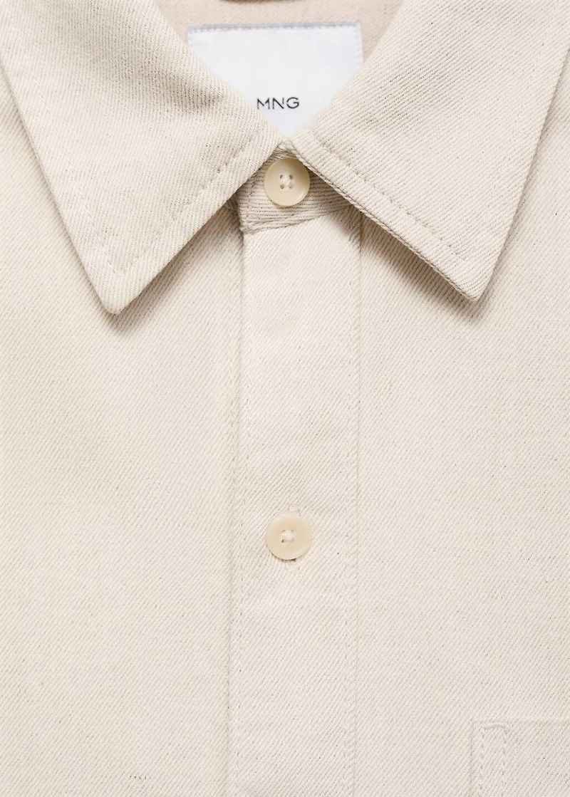 Linen-cotton blend shirt