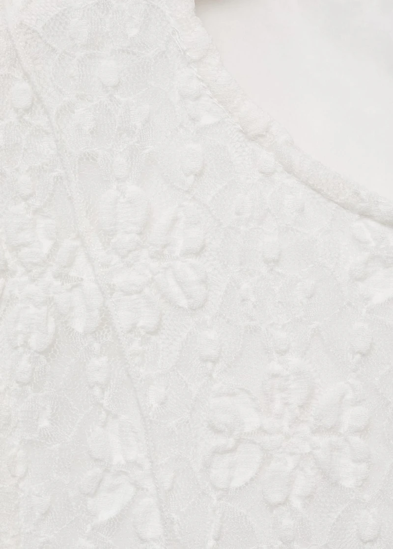 Lace strap T-shirt