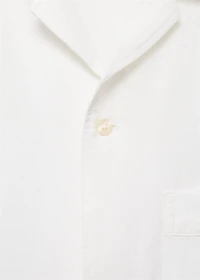 Regular-fit linen blend shirt