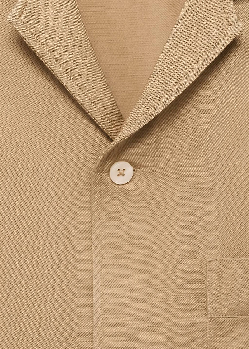 Regular-fit linen blend shirt