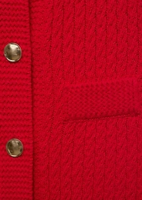 Chunky-knit vest with buttons