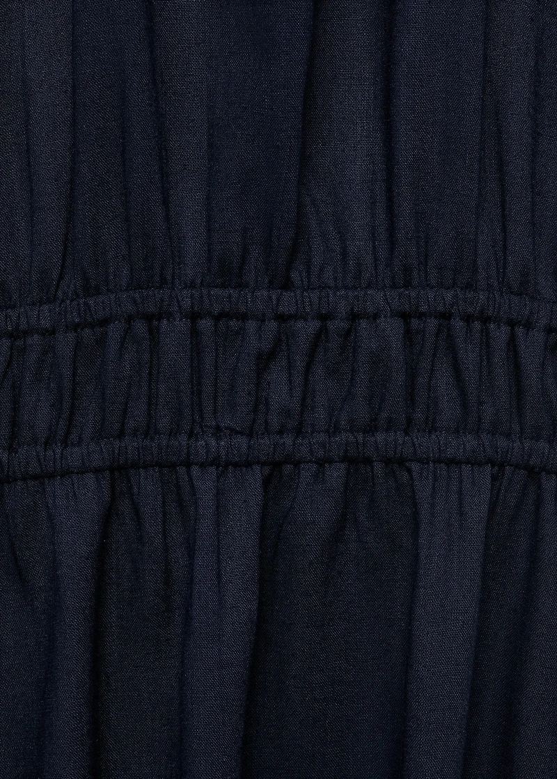 Halter-neck linen dress