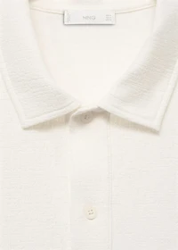 Structured knitted polo shirt