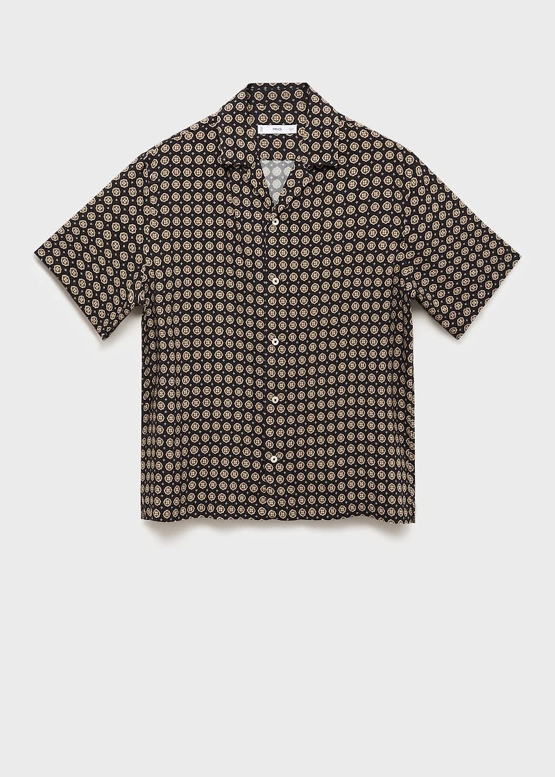 Printed fluid regular-fit shirt