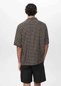 Printed fluid regular-fit shirt