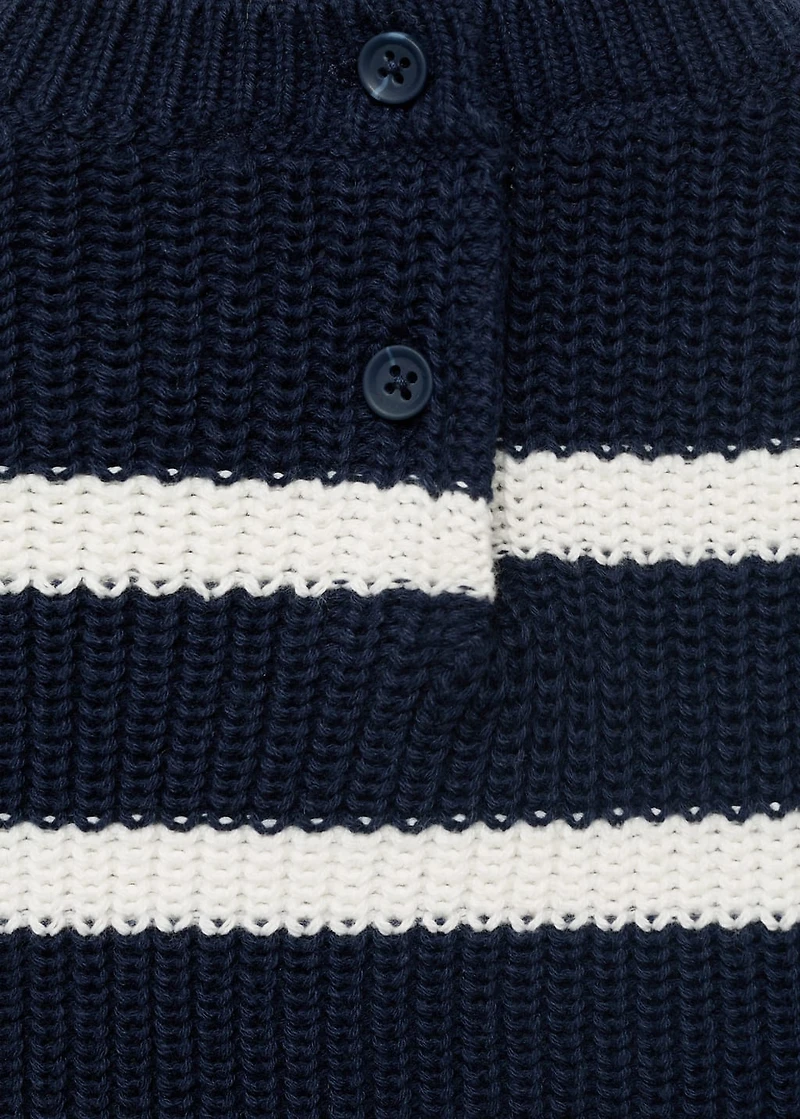 Striped knitted vest