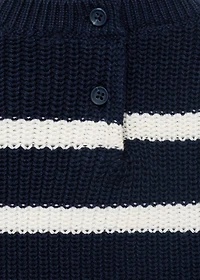 Striped knitted vest
