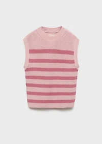 Striped knitted vest