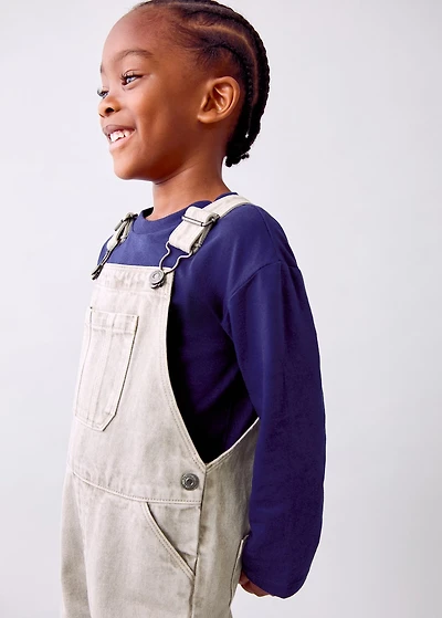 Long denim dungarees