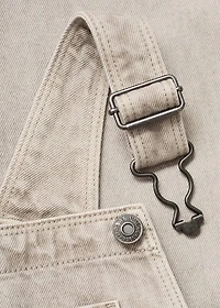 Long denim dungarees