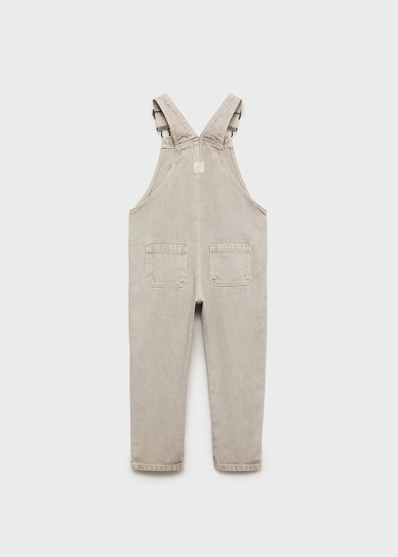 Long denim dungarees